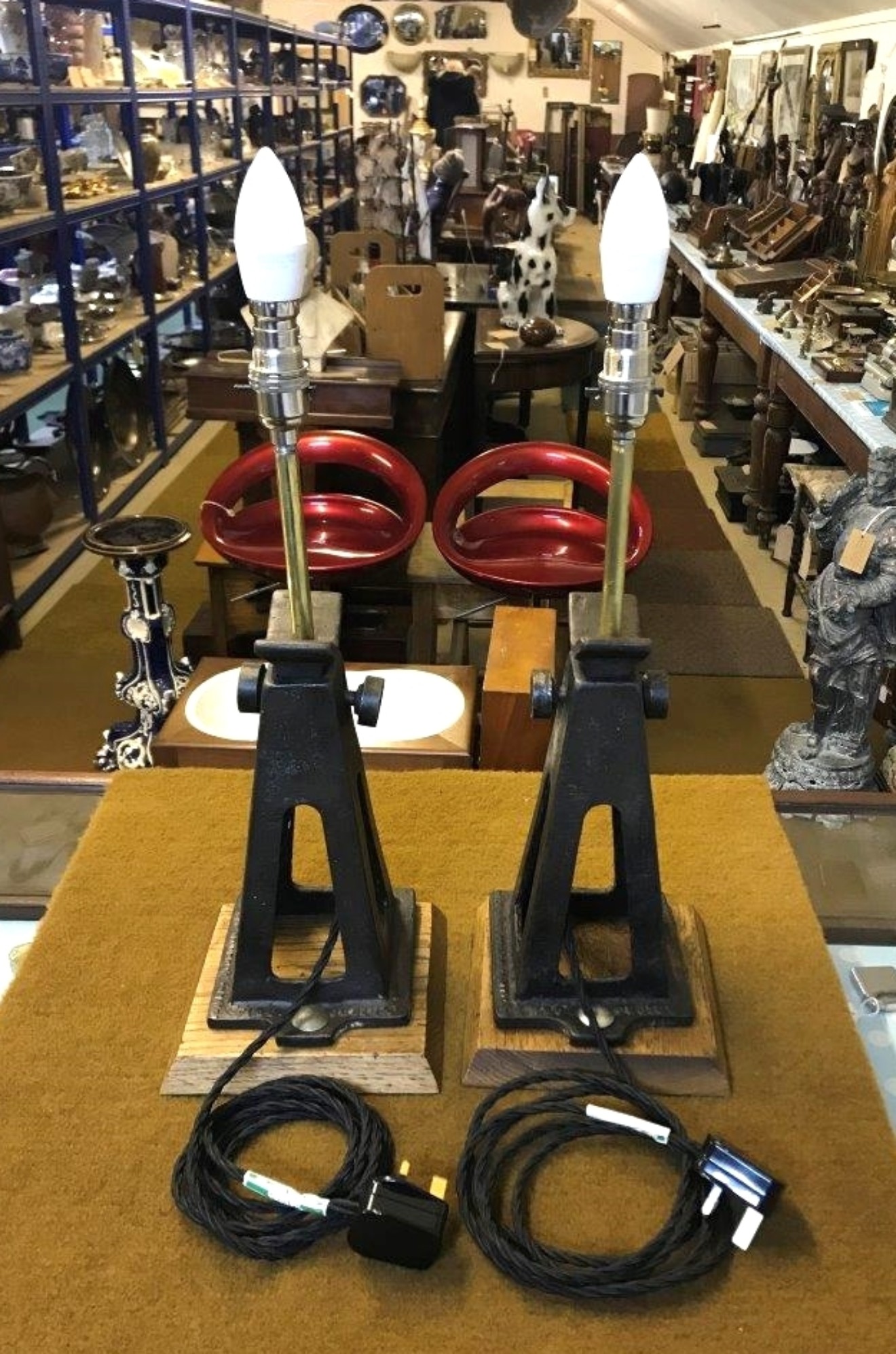 Pair Axle Jack Lamps