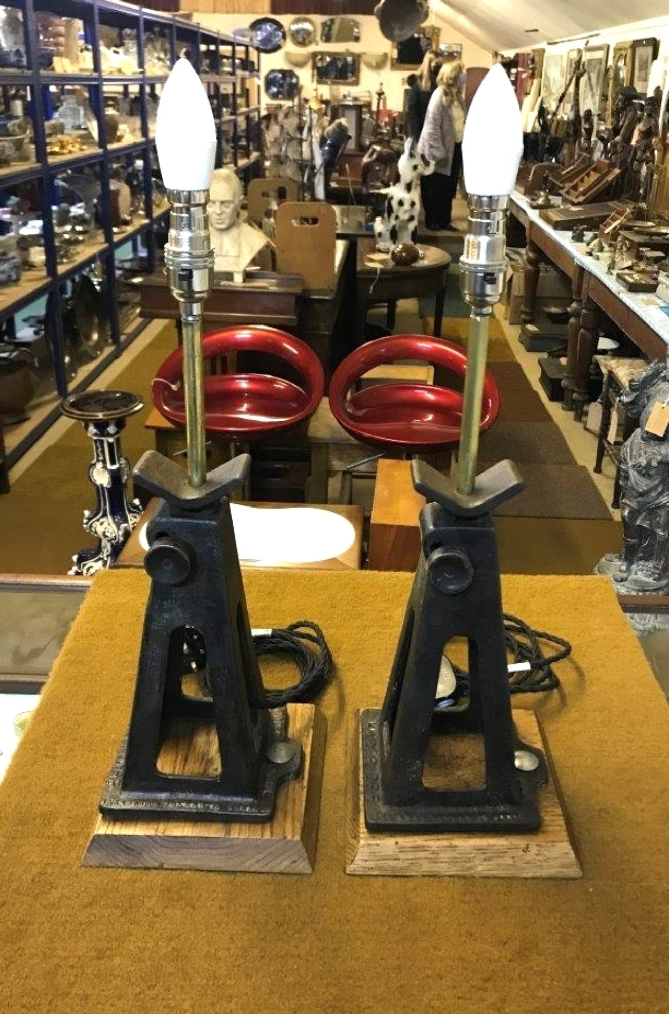 Pair Axle Jack Lamps