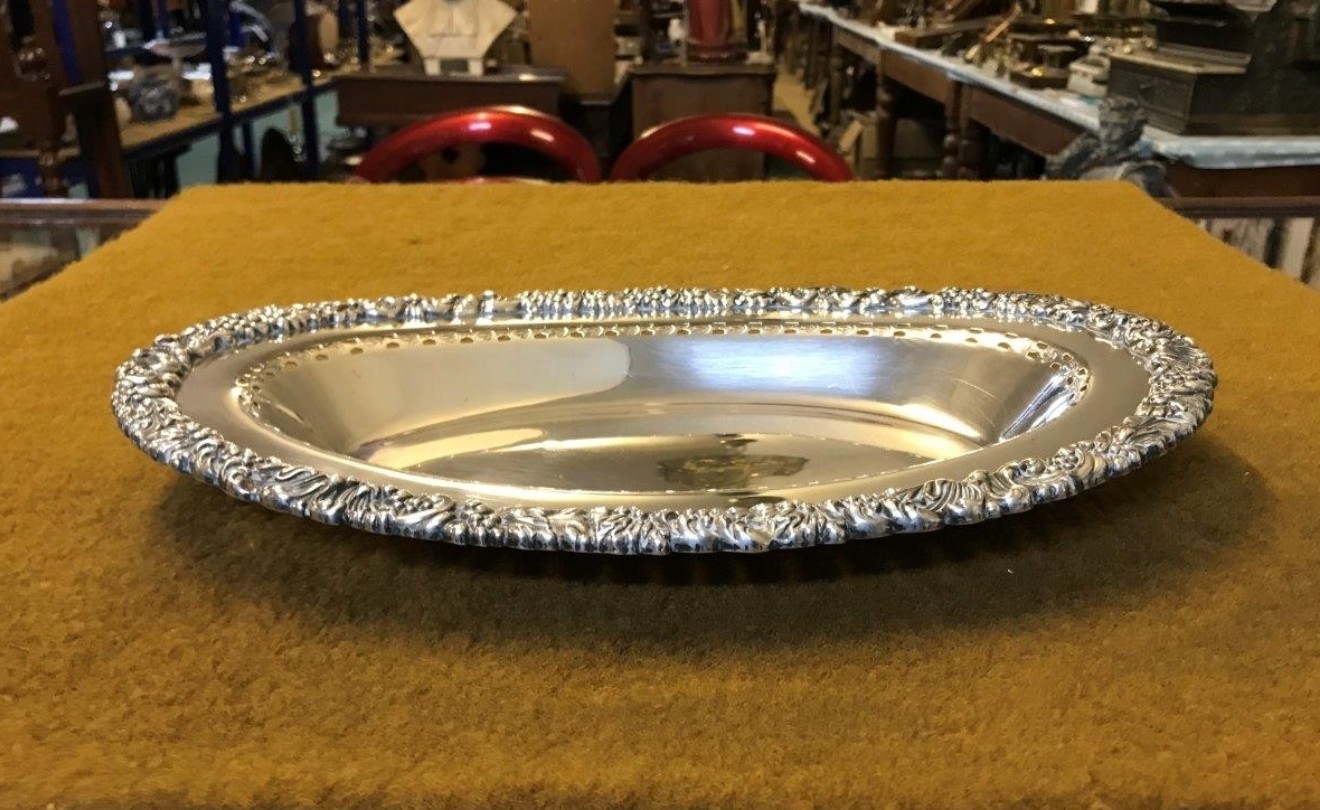 Vintage Silver Plated Fruit / Bon Bon Dish