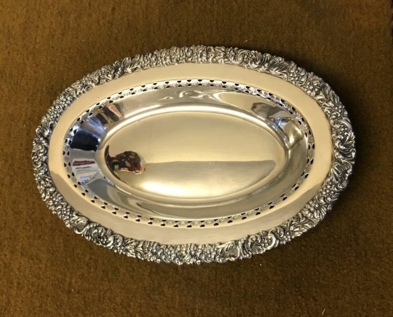 Vintage Silver Plated Fruit / Bon Bon Dish