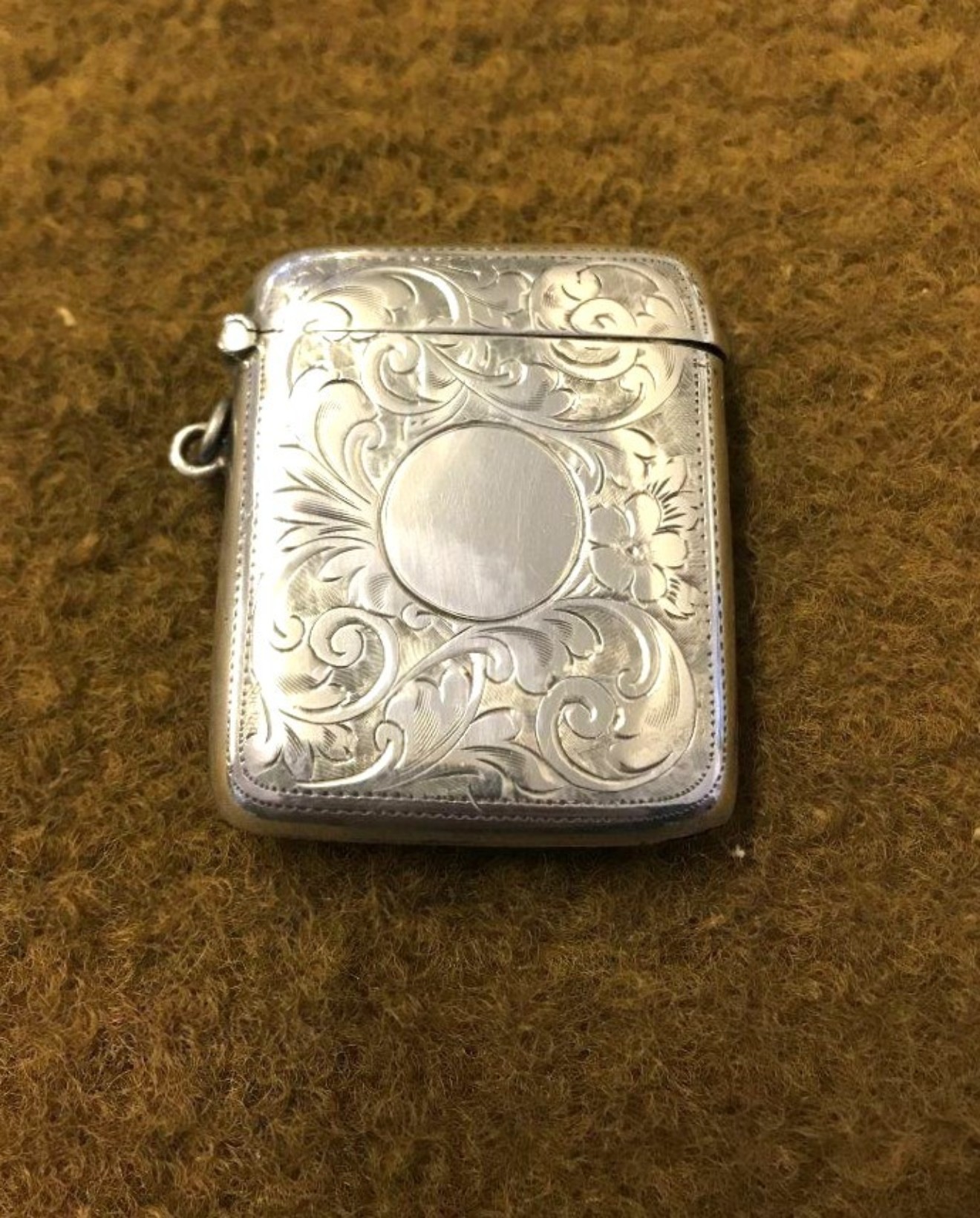 Antique Sterling Silver Vesta Case Hallmarked for Williams Birmingham Ltd 1911