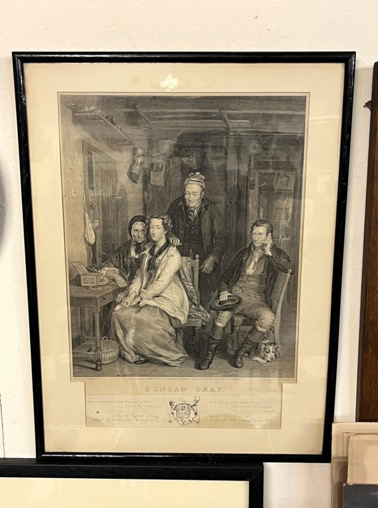 Antique Print Duncan Gray from the Original Painting by D Wilkie R.A. and ﻿Engraved by F Engleheart