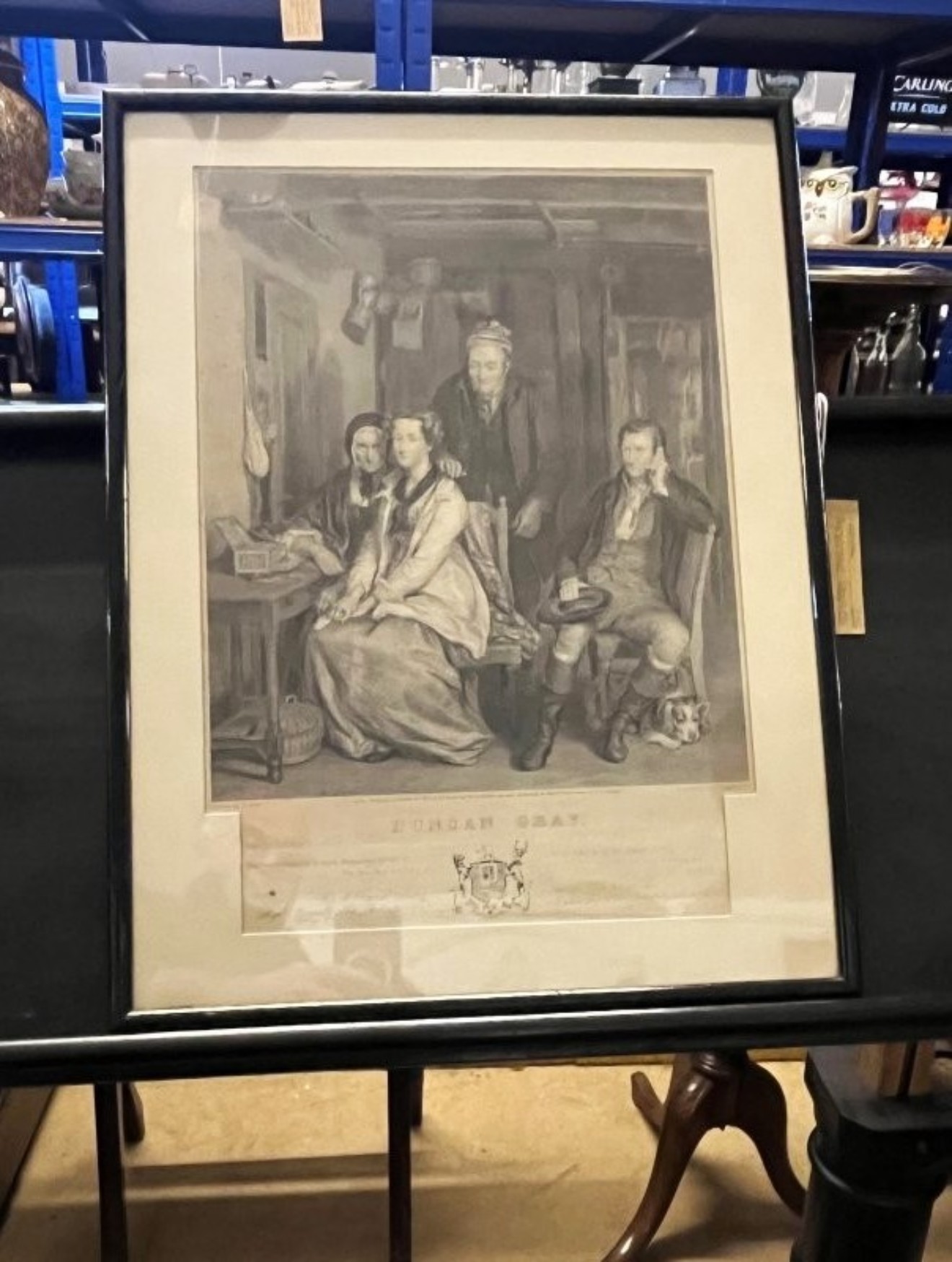 Antique Print Duncan Gray from the Original Painting by D Wilkie R.A. and ﻿Engraved by F Engleheart