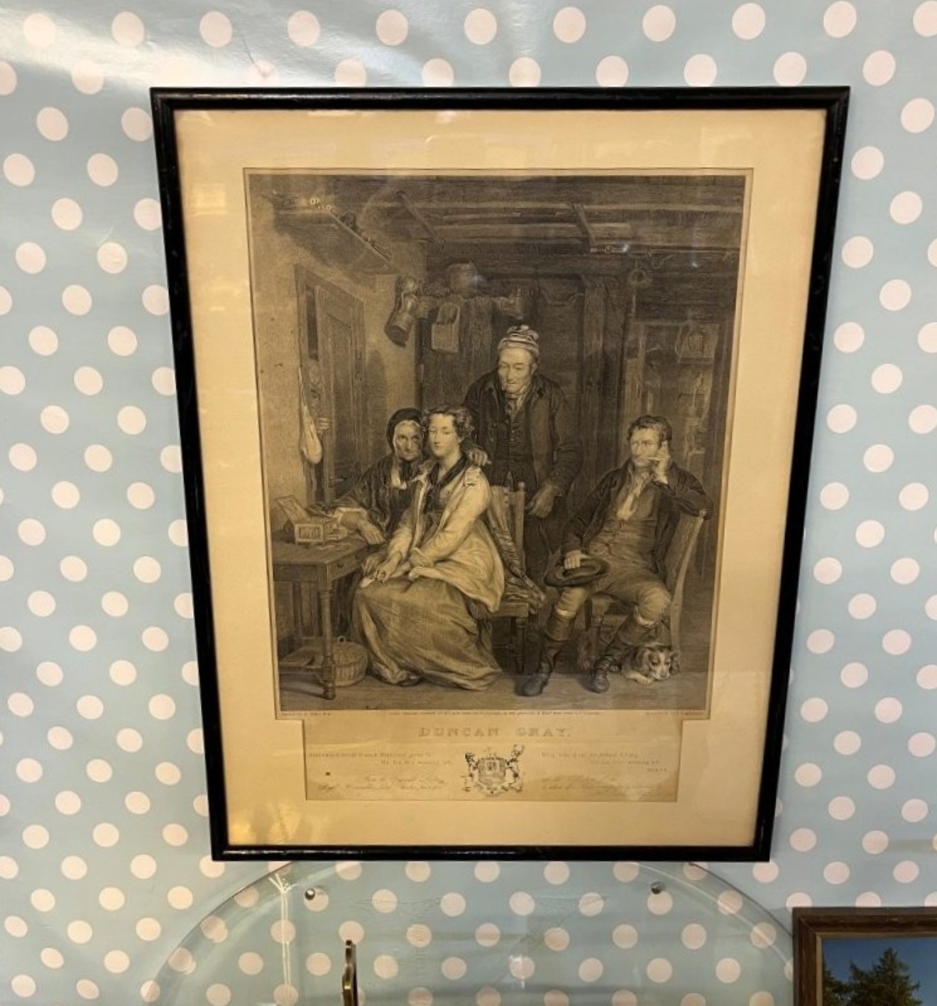 Antique Print Duncan Gray from the Original Painting by D Wilkie R.A. and ﻿Engraved by F Engleheart