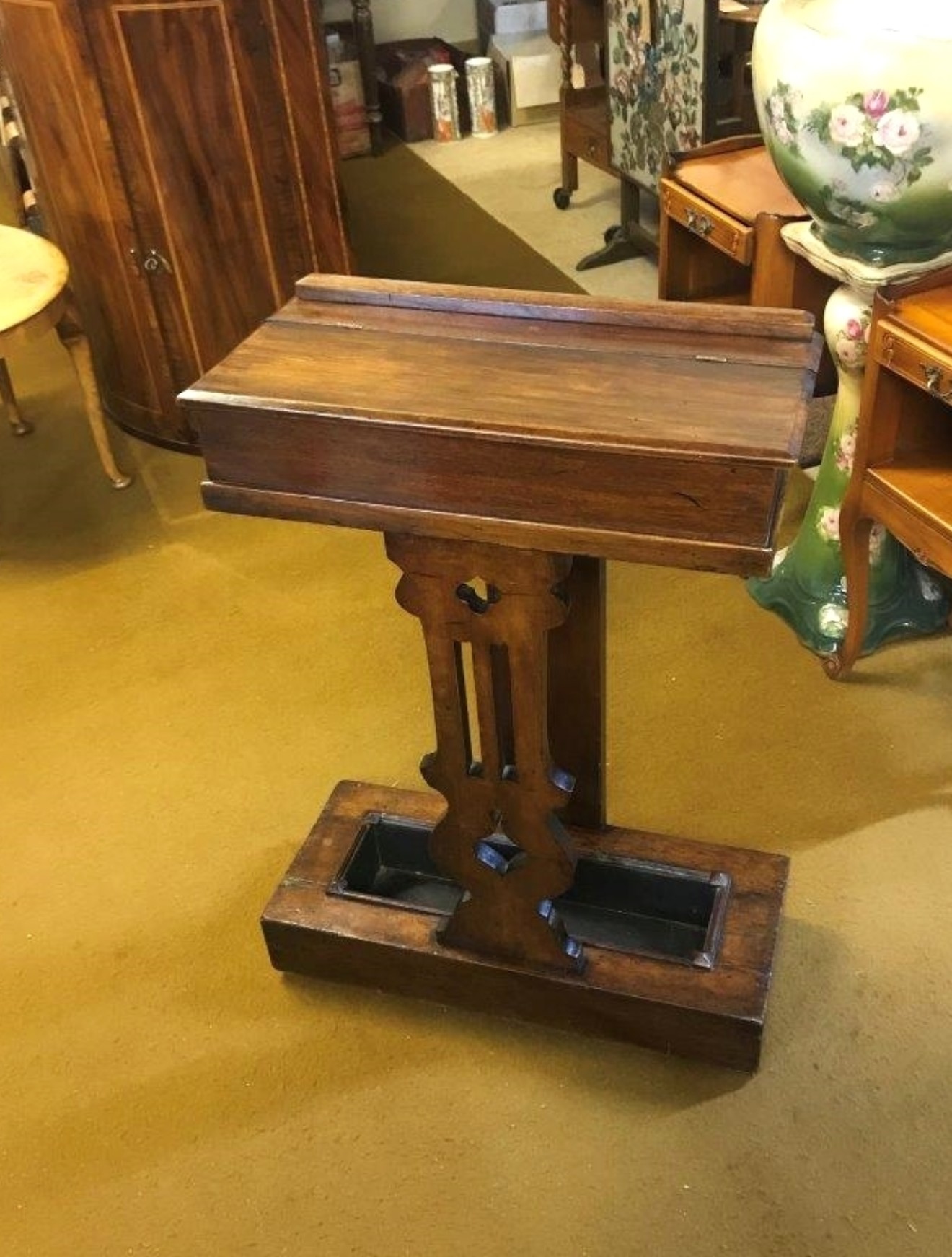 Antique Mahogany Hall Table / Stick Stand