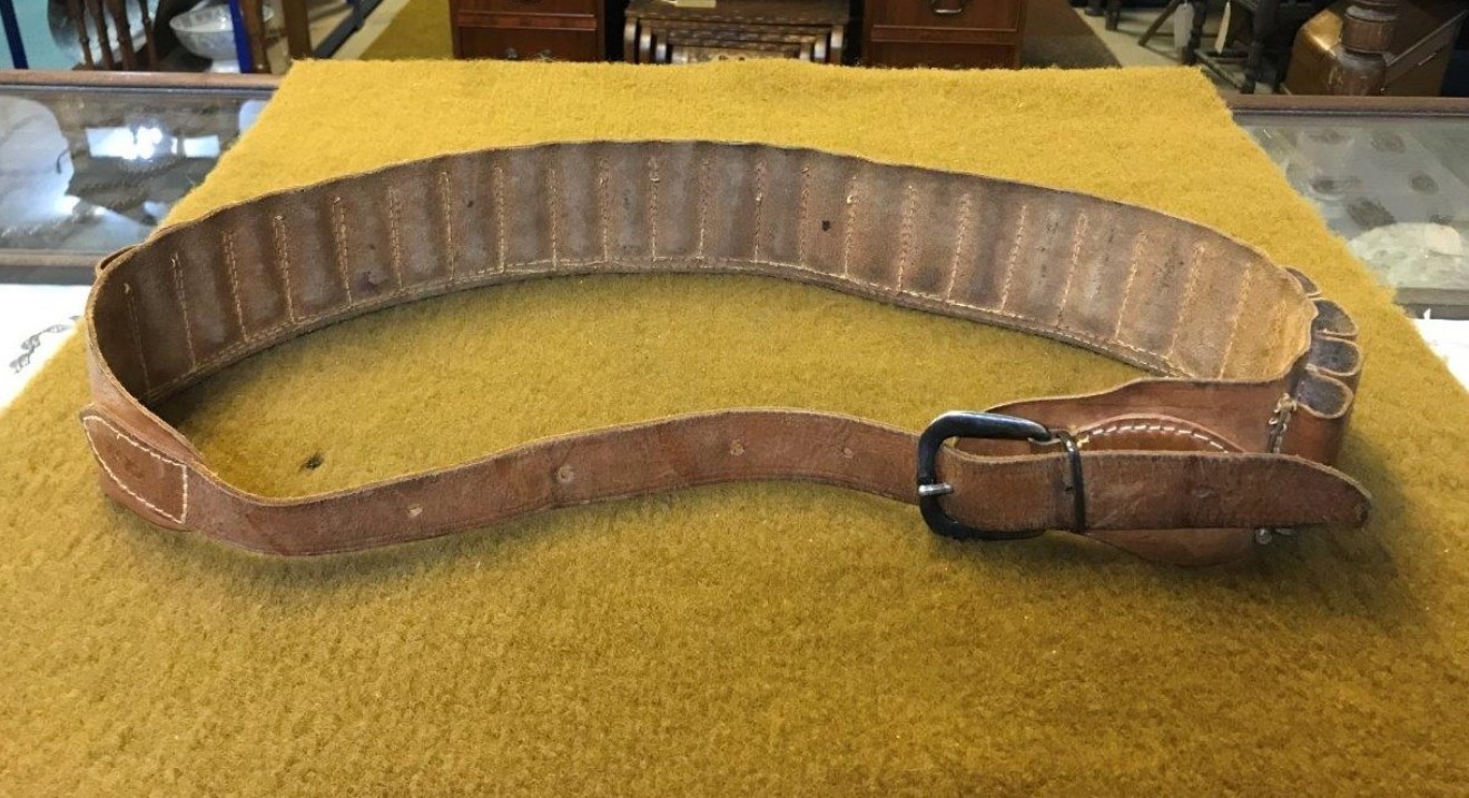 Vintage Leather Shotgun Cartridge Belt