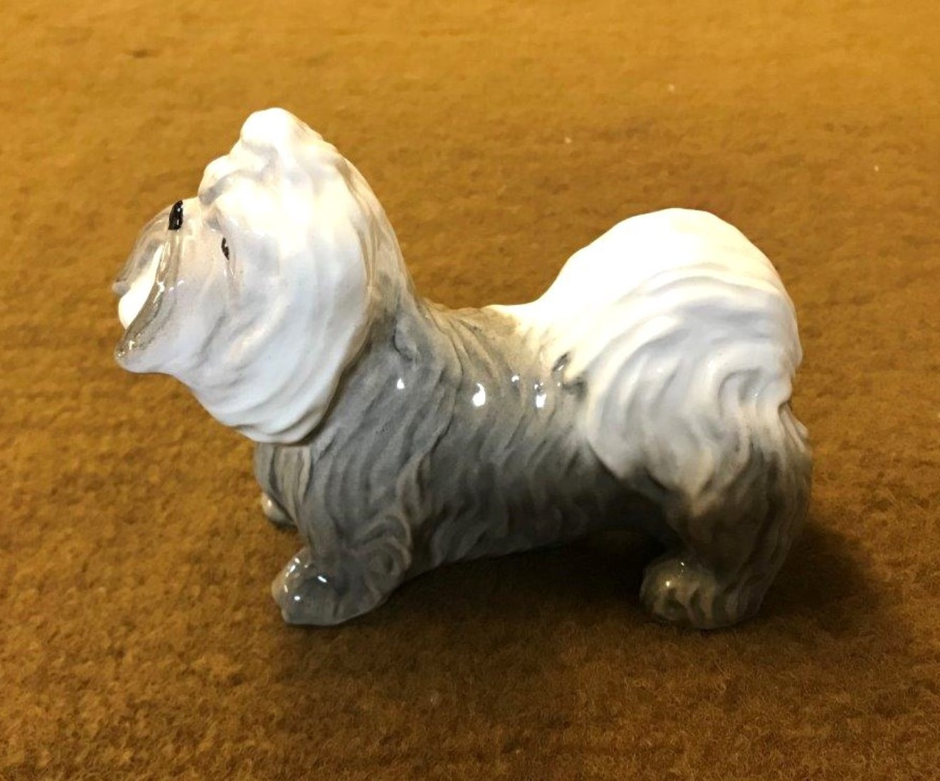 Vintage Ceramic Shih Tzu Dog Figure Signed by Willie Forbes Braemar