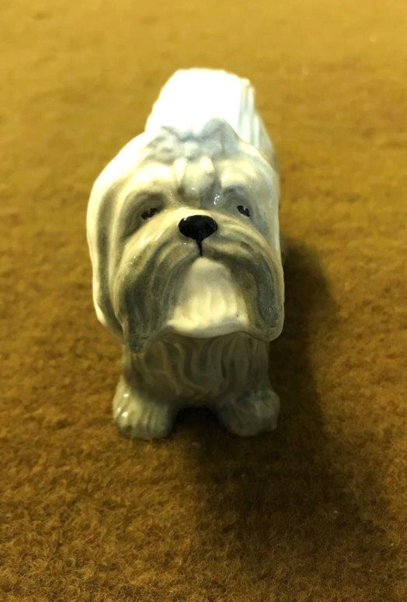 Vintage Ceramic Shih Tzu Dog Figure Signed by Willie Forbes Braemar