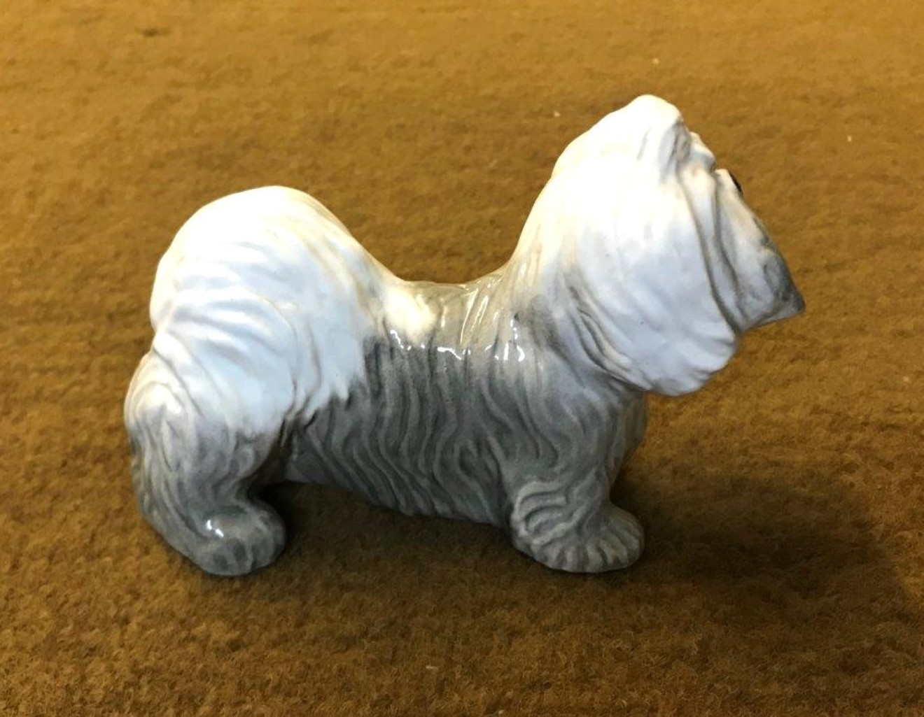 Vintage Ceramic Shih Tzu Dog Figure Signed by Willie Forbes Braemar