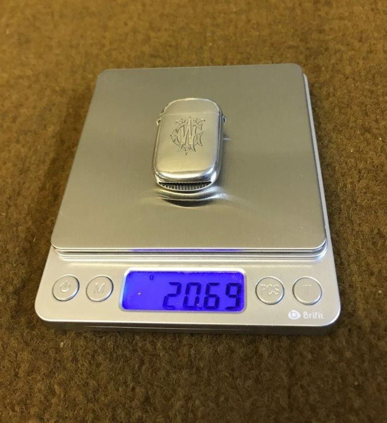 Victorian Sterling Silver Vesta Case Hallmarked for Colen Hewer Cheshire Birmingham 1894