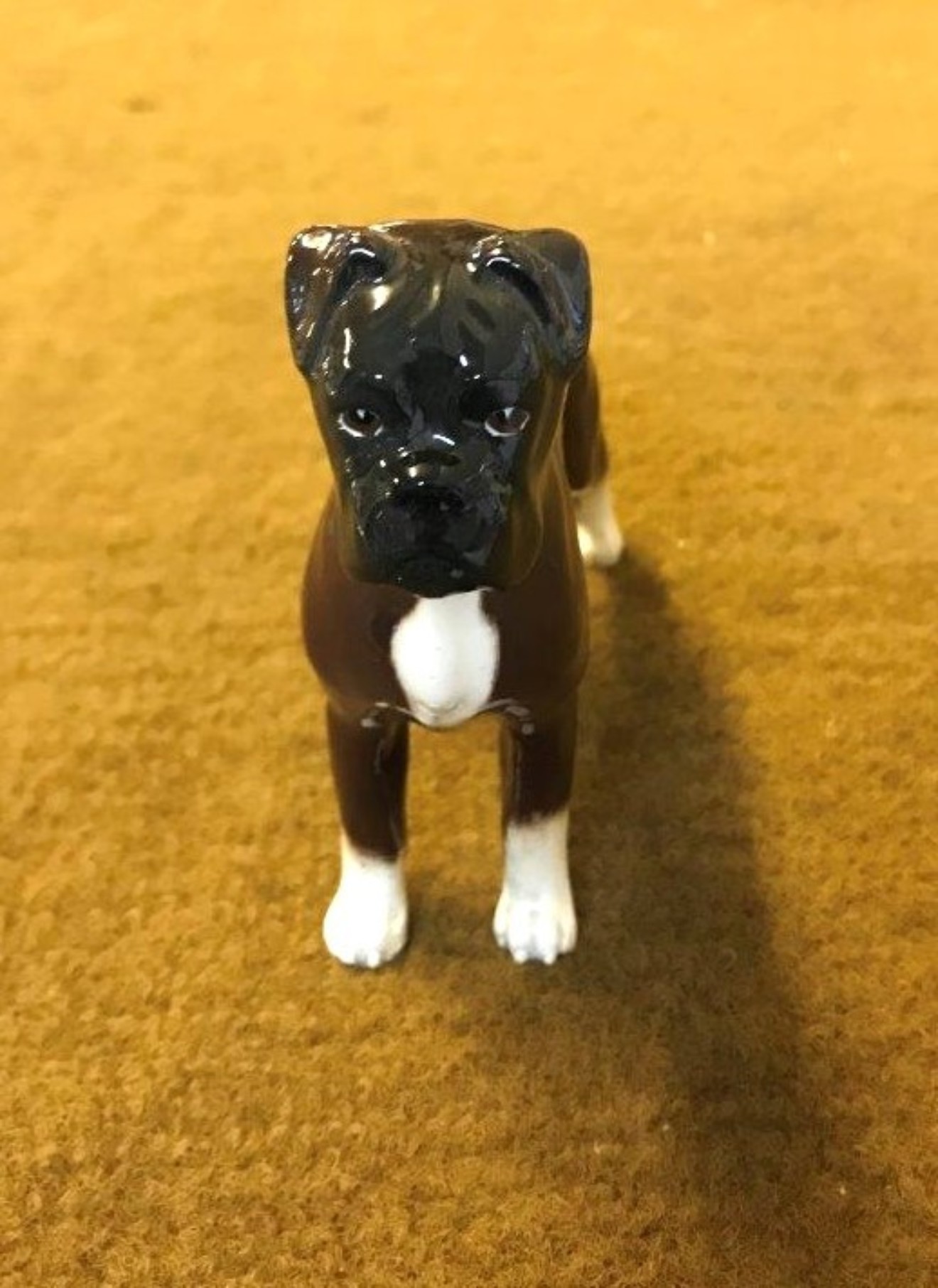 Vintage Ceramic Boxer Dog Figure by Willie Forbes Braemar