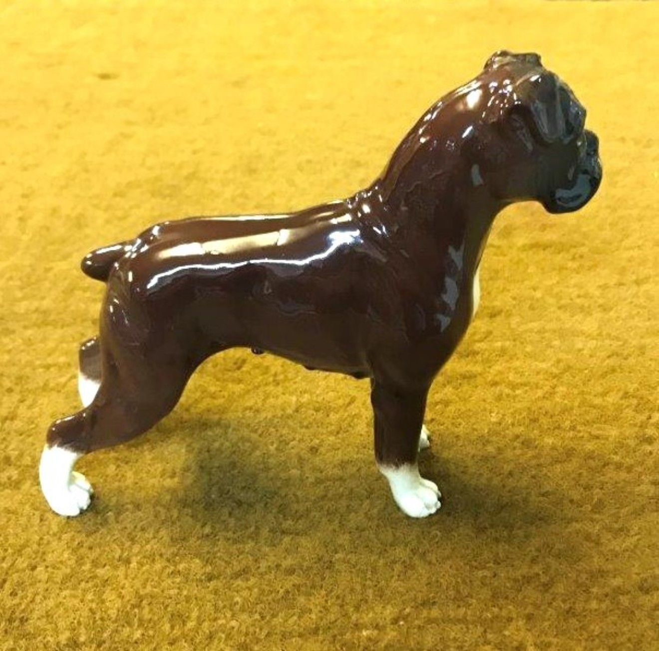 Vintage Ceramic Boxer Dog Figure by Willie Forbes Braemar