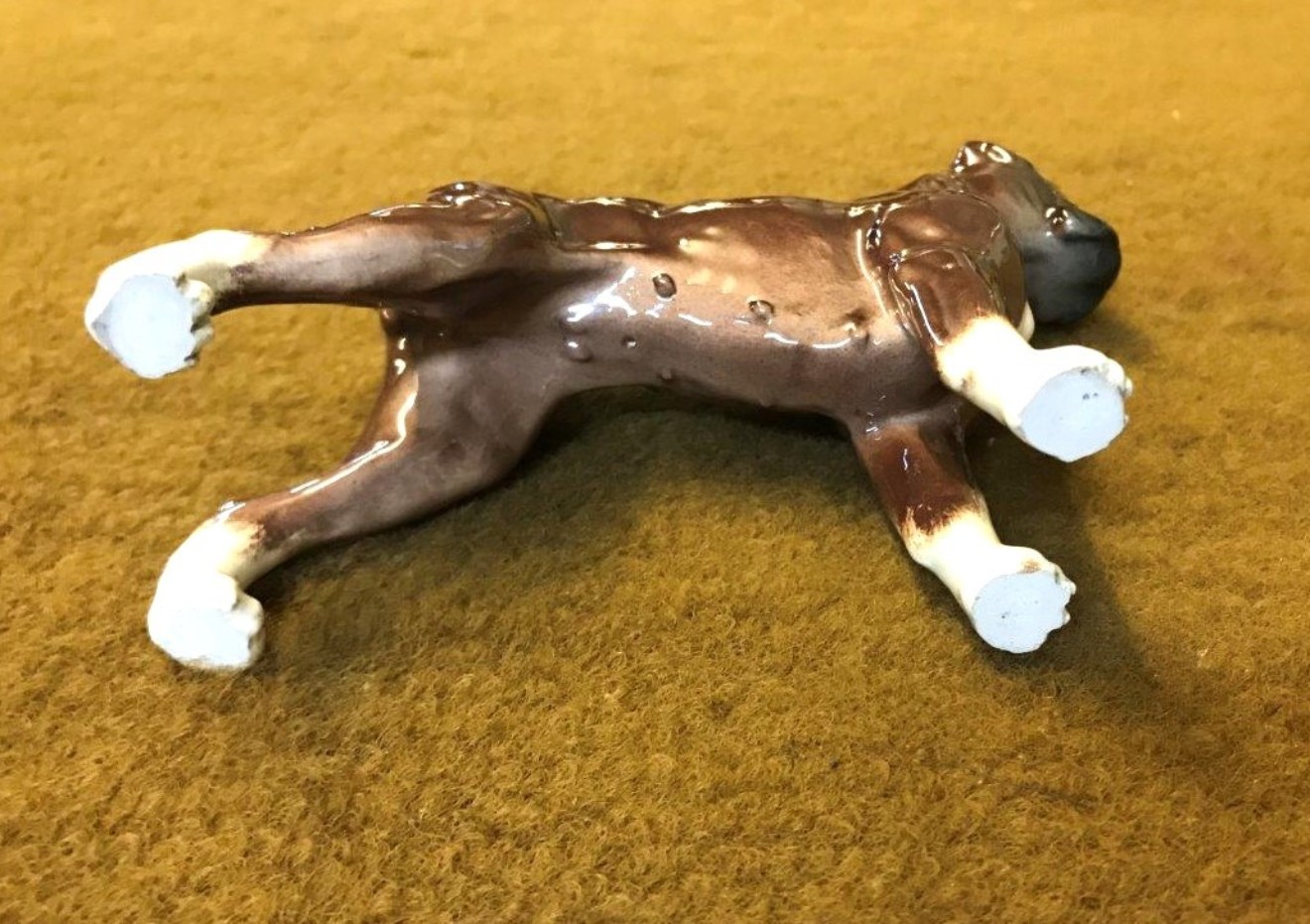 Vintage Ceramic Boxer Dog Figure by Willie Forbes Braemar