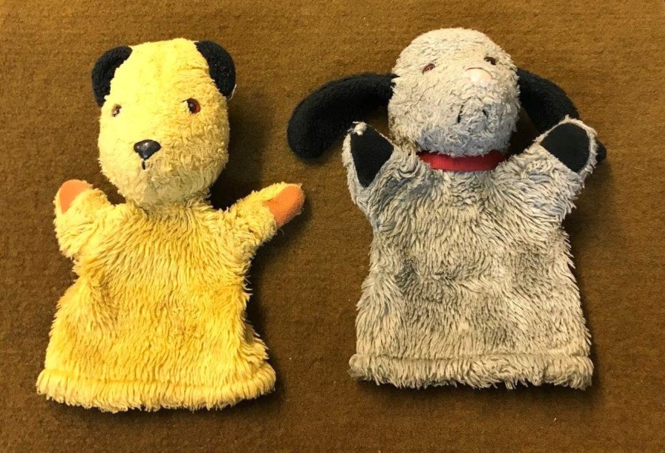 Vintage Sooty and Sweep Hand Puppets