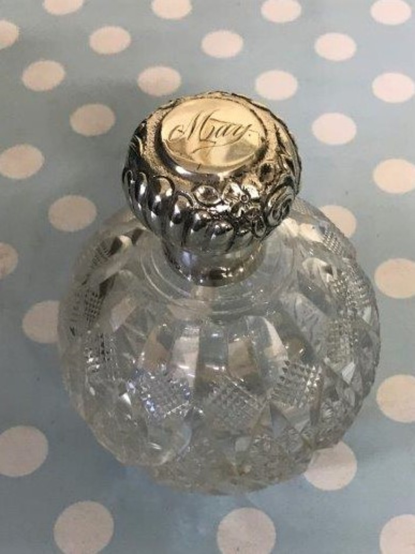 Silver Top Scent Bottle