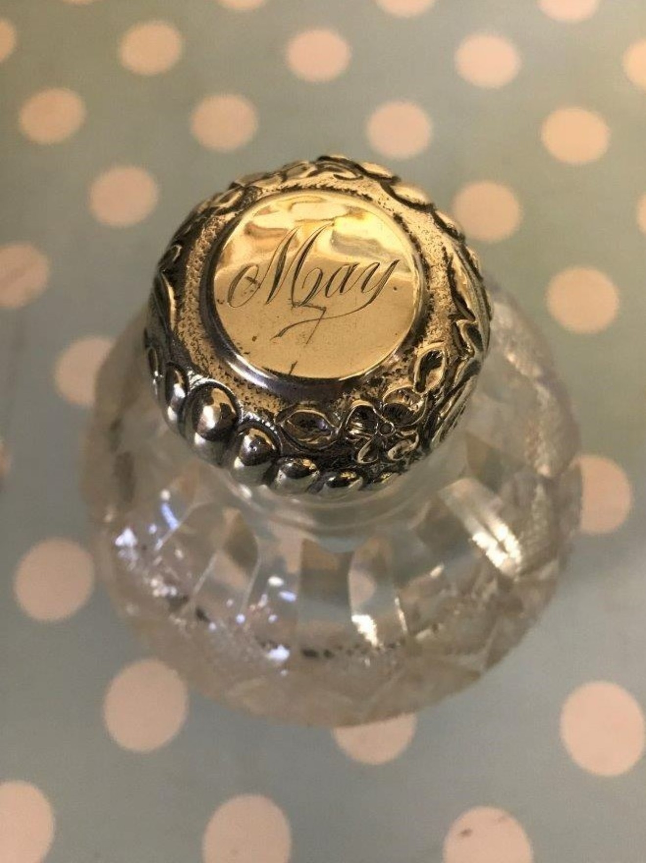 Silver Top Scent Bottle