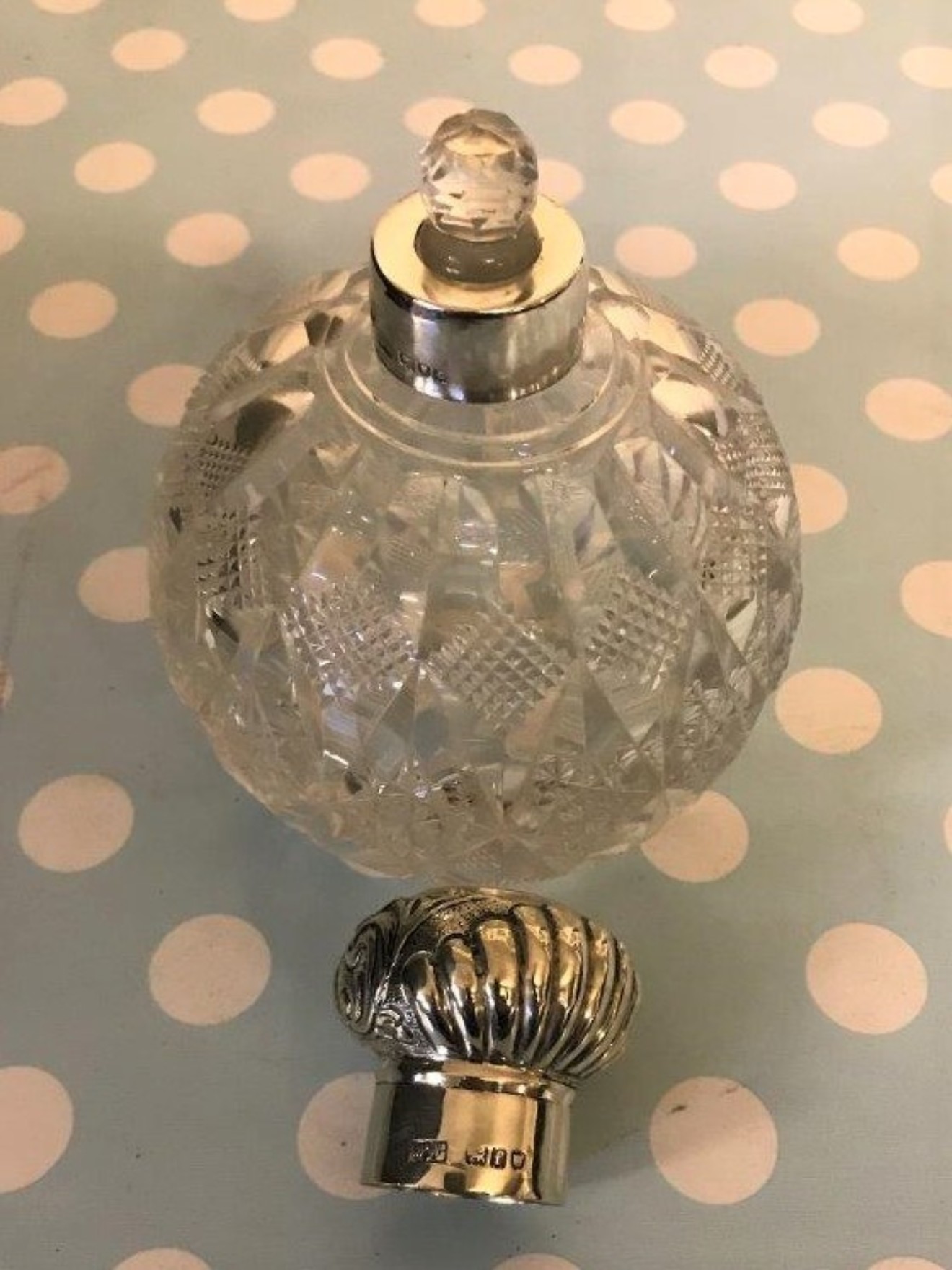 Silver Top Scent Bottle
