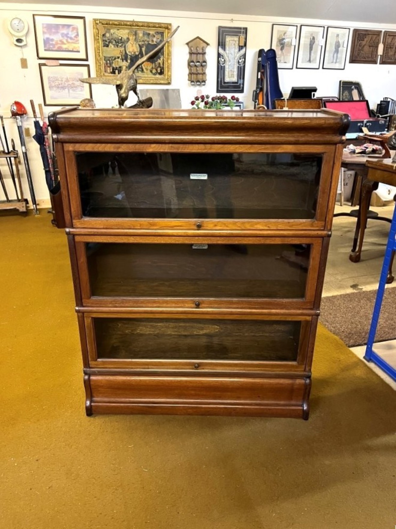 Antique 3 Tier Oak Globe-Wernicke Barristers Bookcase