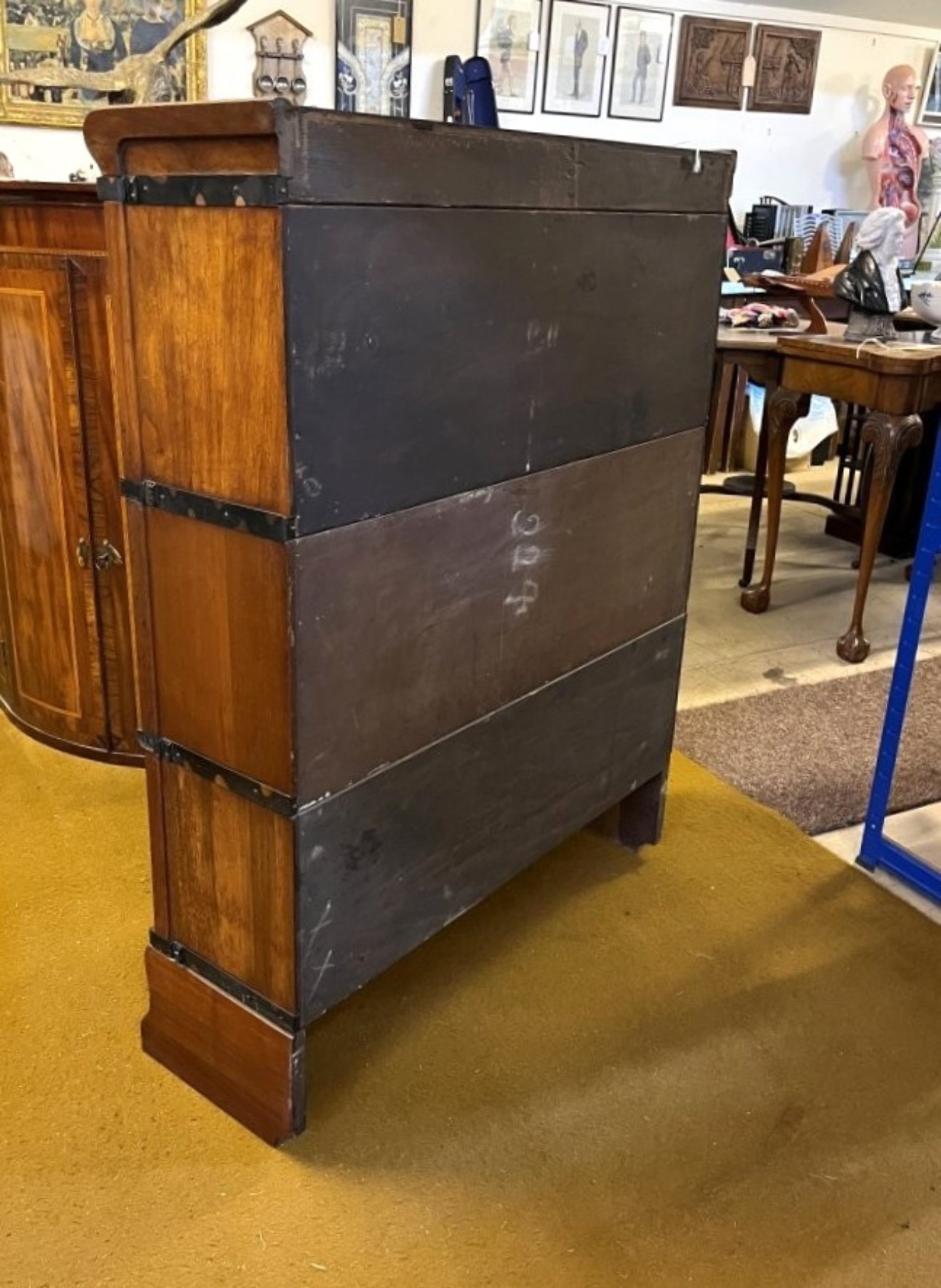 Antique 3 Tier Oak Globe-Wernicke Barristers Bookcase