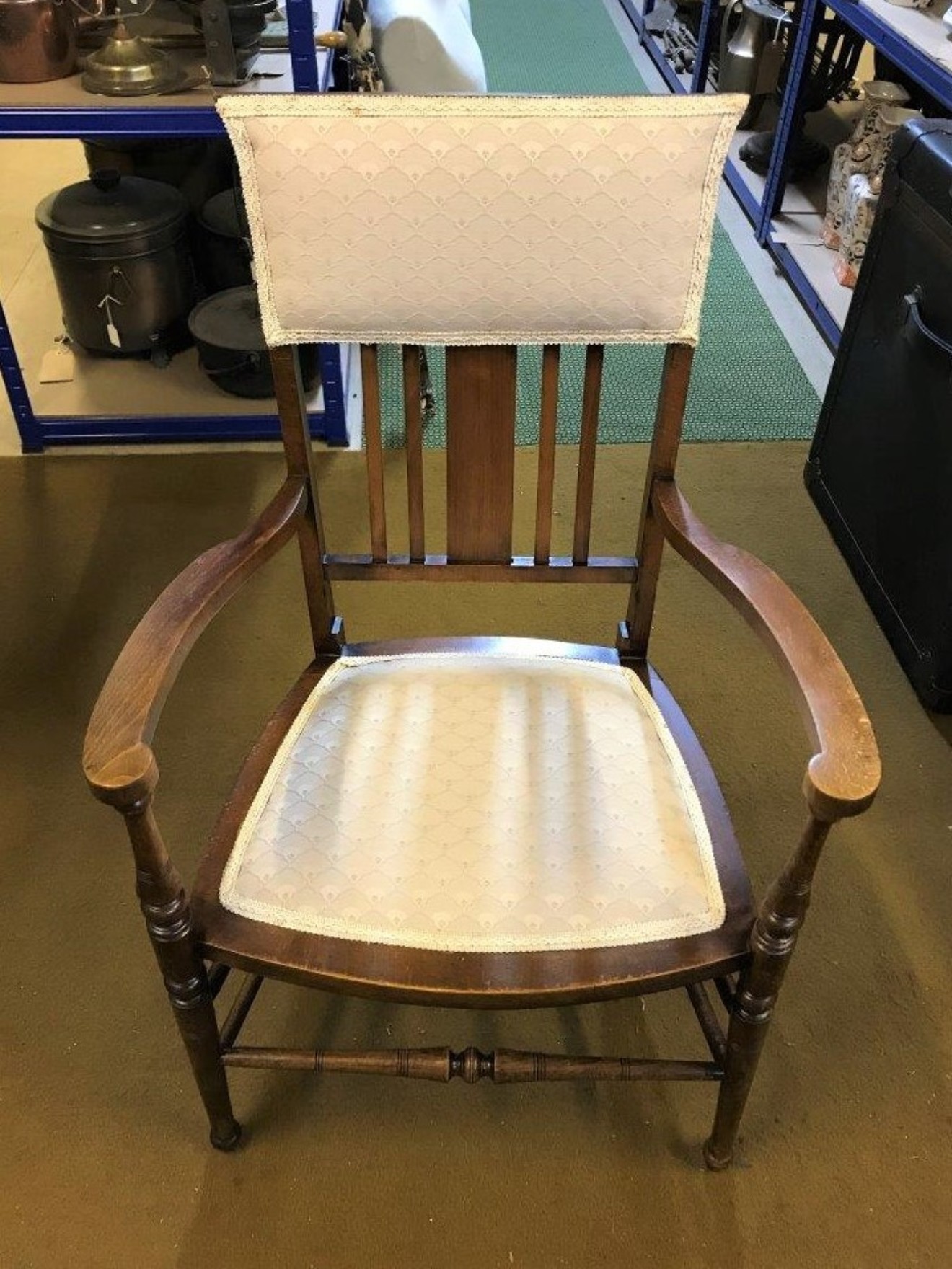 Pair Early 20th Century Mahogany Hall / Bedroom Chairs