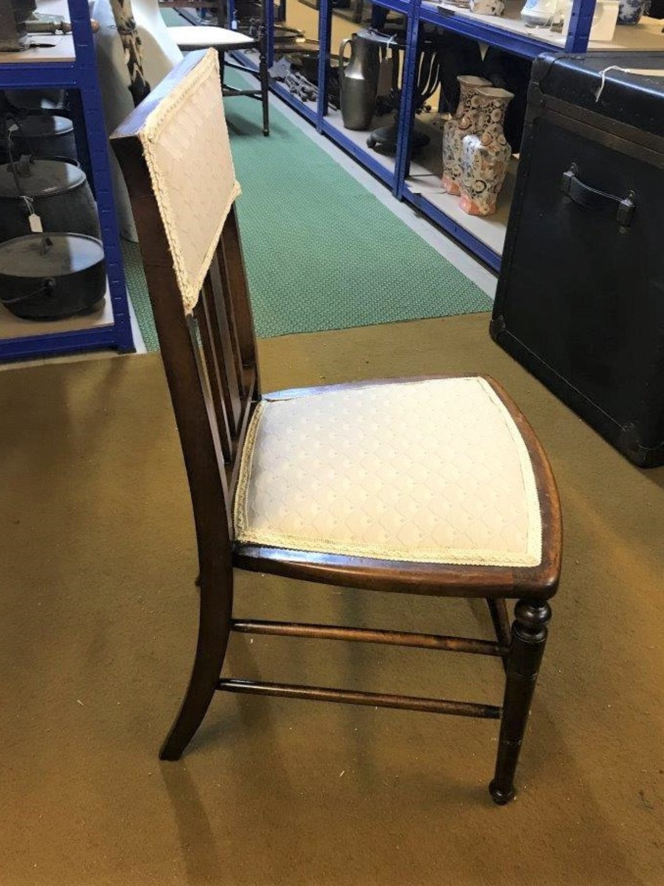 Pair Early 20th Century Mahogany Hall / Bedroom Chairs