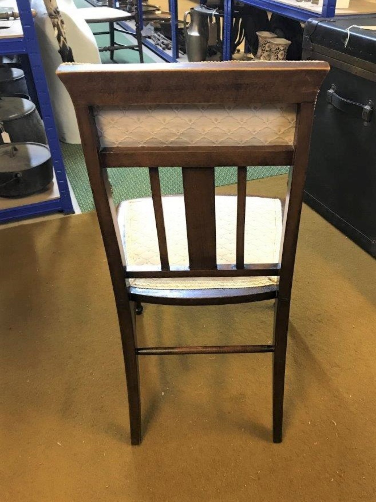 Pair Early 20th Century Mahogany Hall / Bedroom Chairs