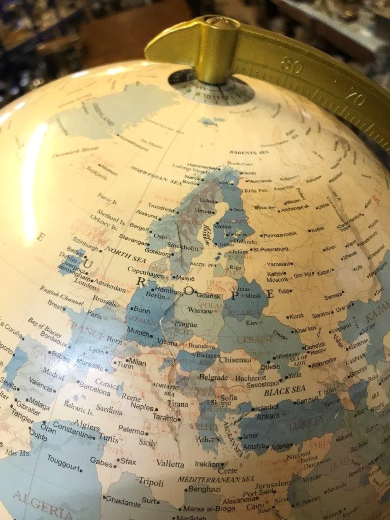 Vintage Illuminated 12" World Globe