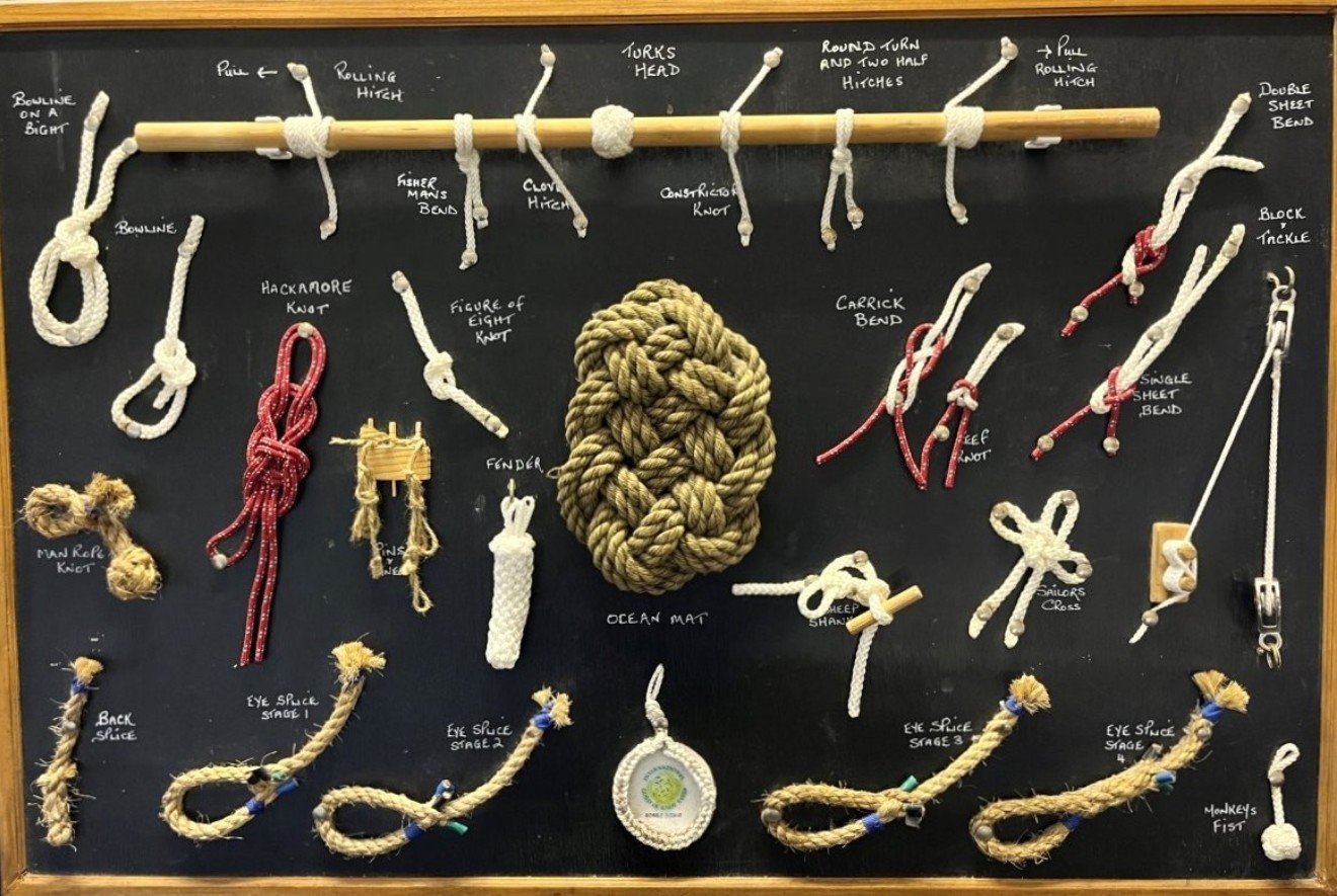 Vintage Large Nautical Knott and Splice Display