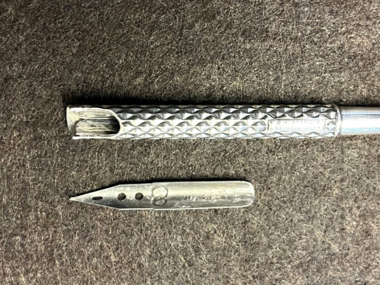 Antique Sampson Mordan & Co Sterling Silver Dip Pen