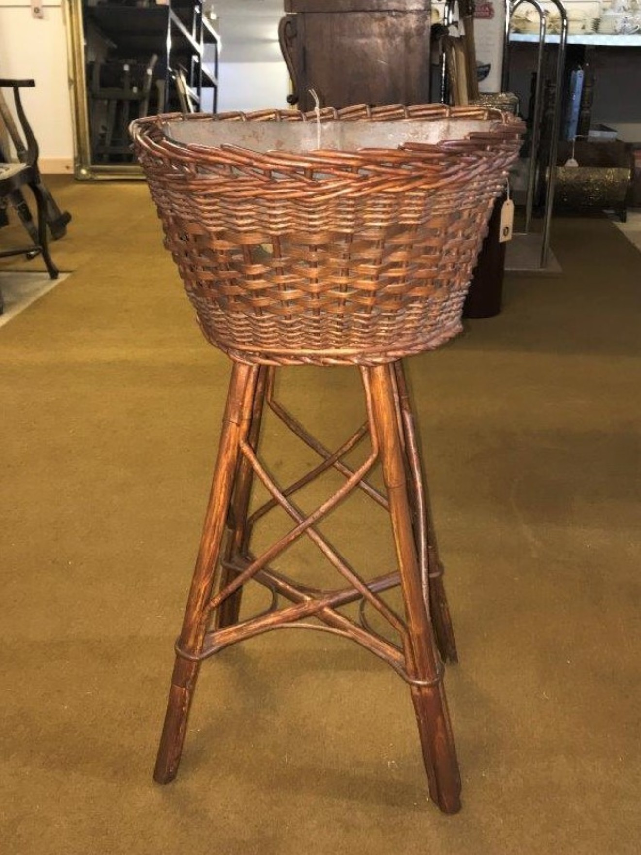 Wicker Planter Stand