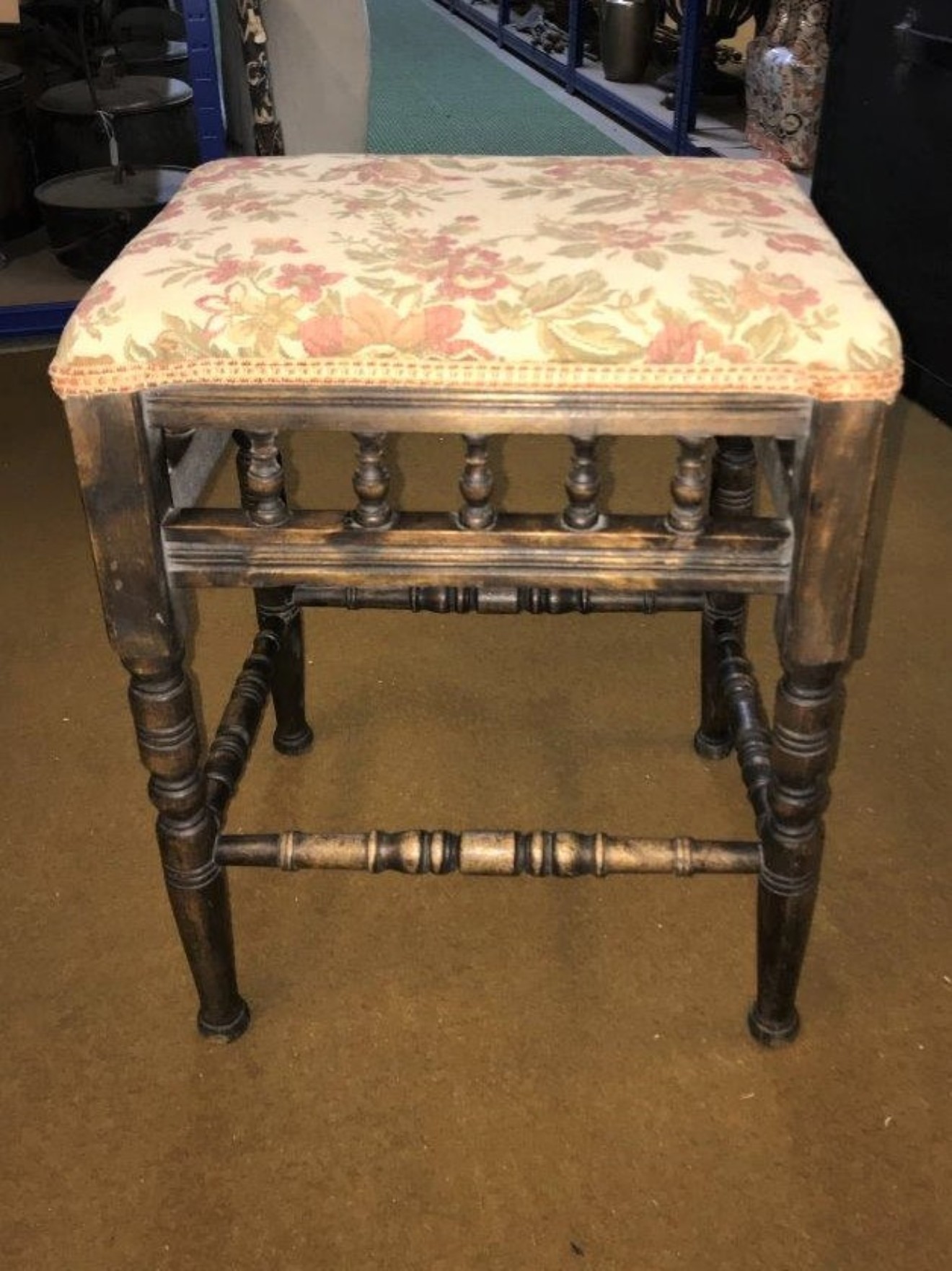 Piano Stool Fabric Topped