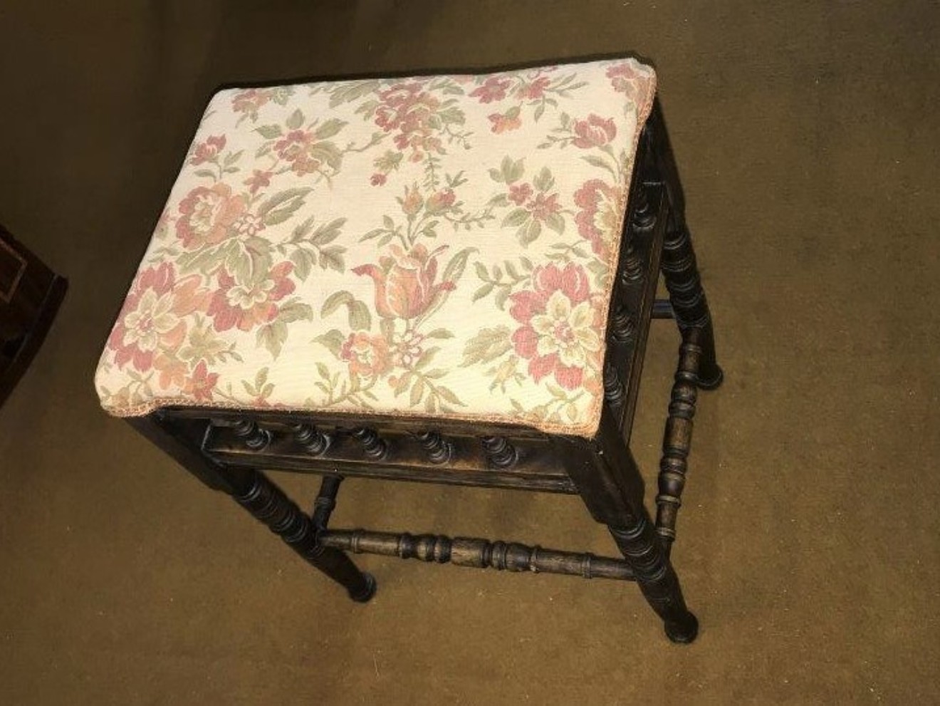 Piano Stool Fabric Topped