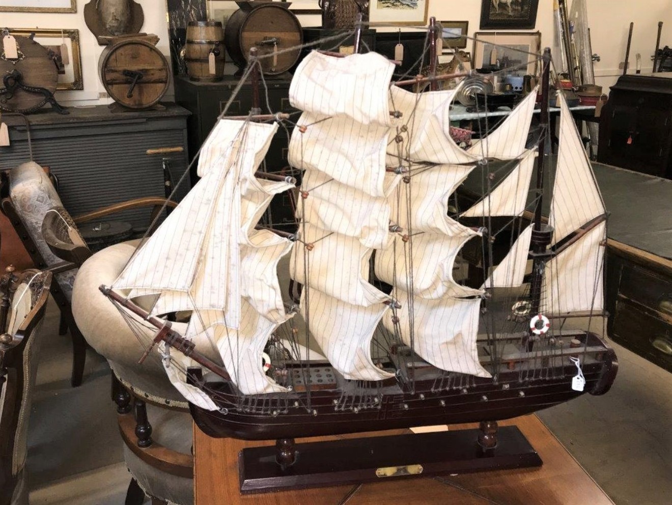 Model Ship Fully Rigged