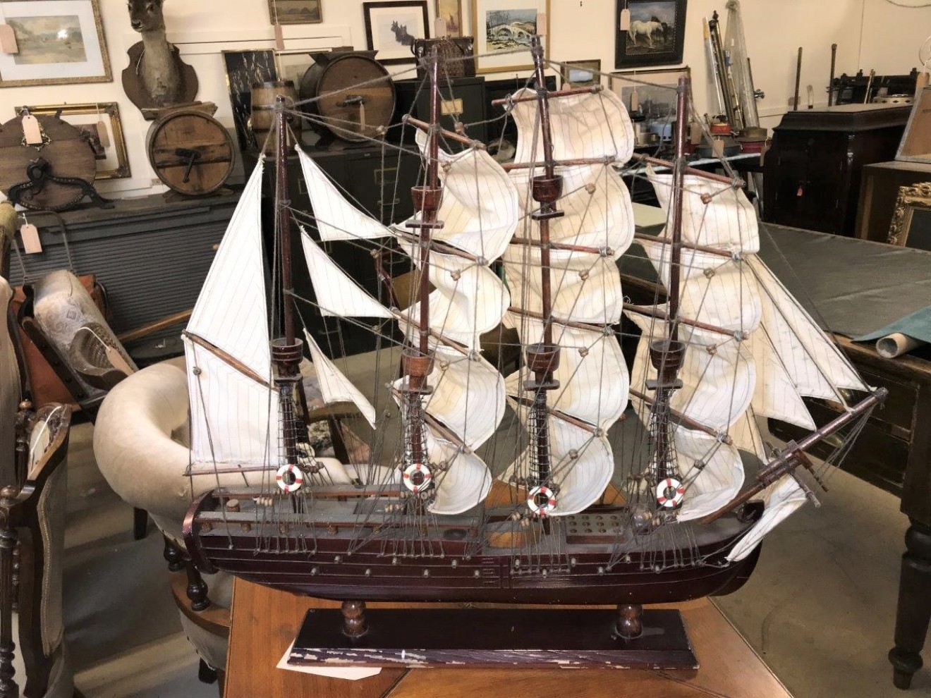 Model Ship Fully Rigged