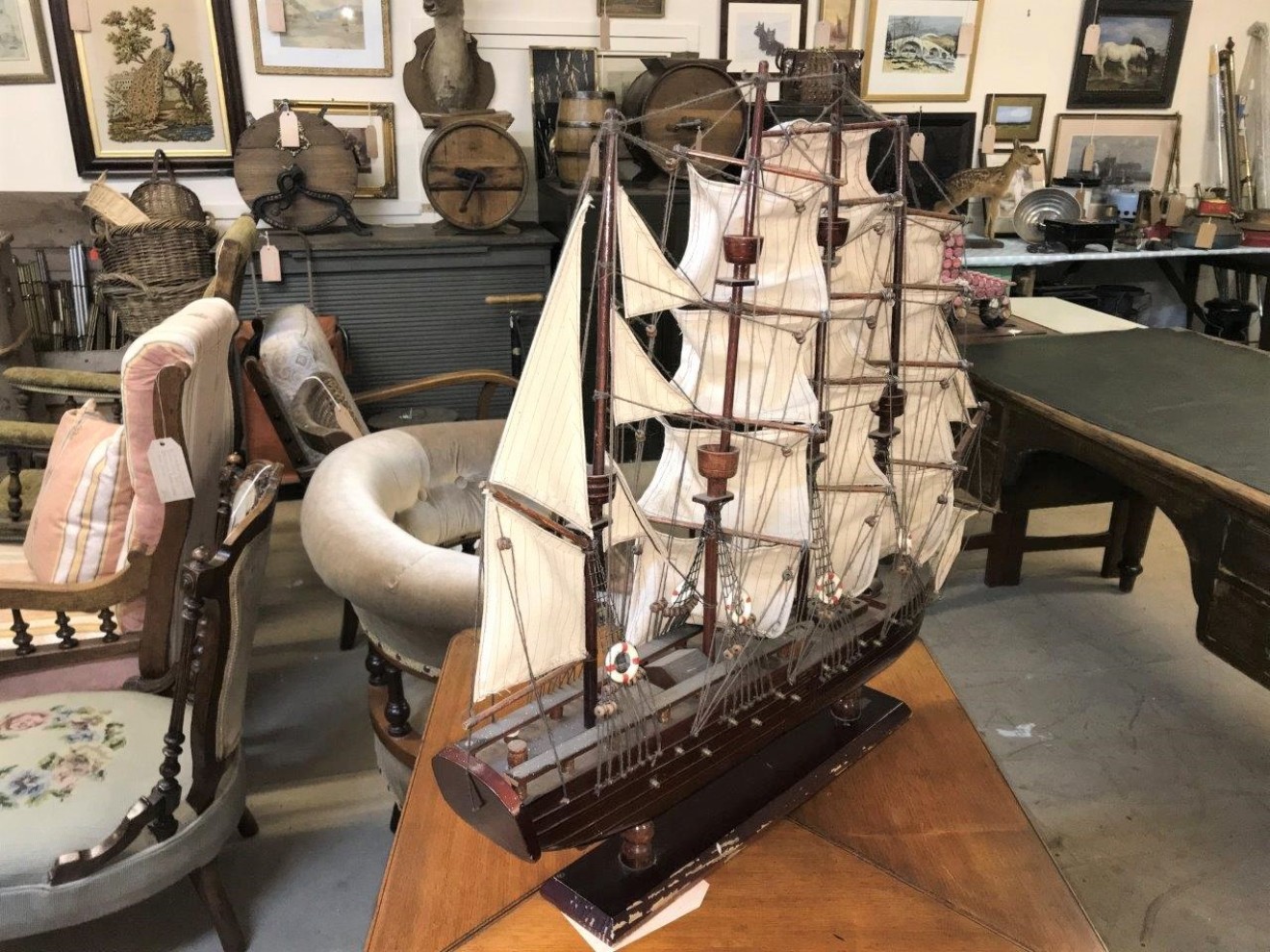 Model Ship Fully Rigged