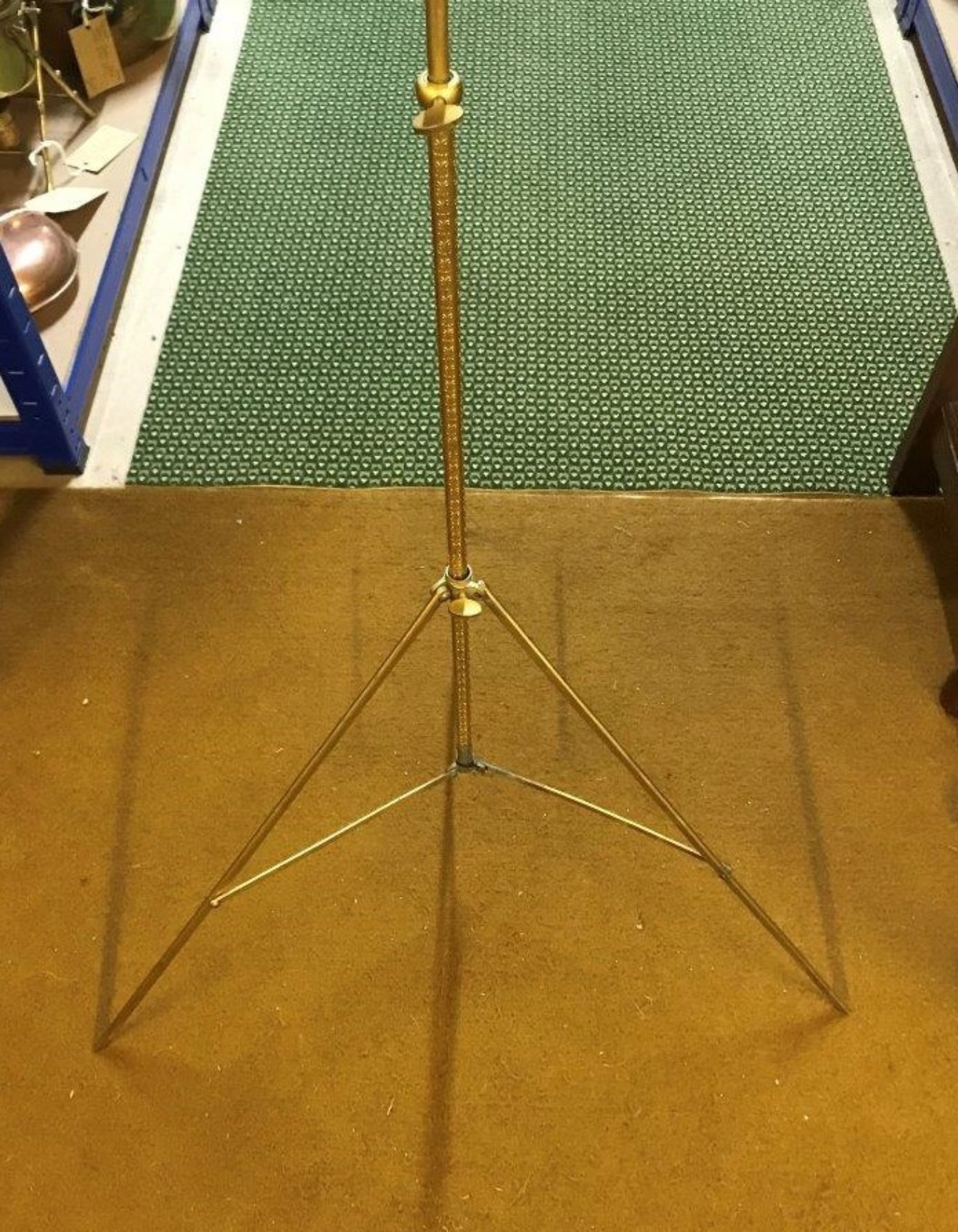 Rare Antique Portable Brass Music Stand complete with Carrying Case Harrow & Co London Circa 1880