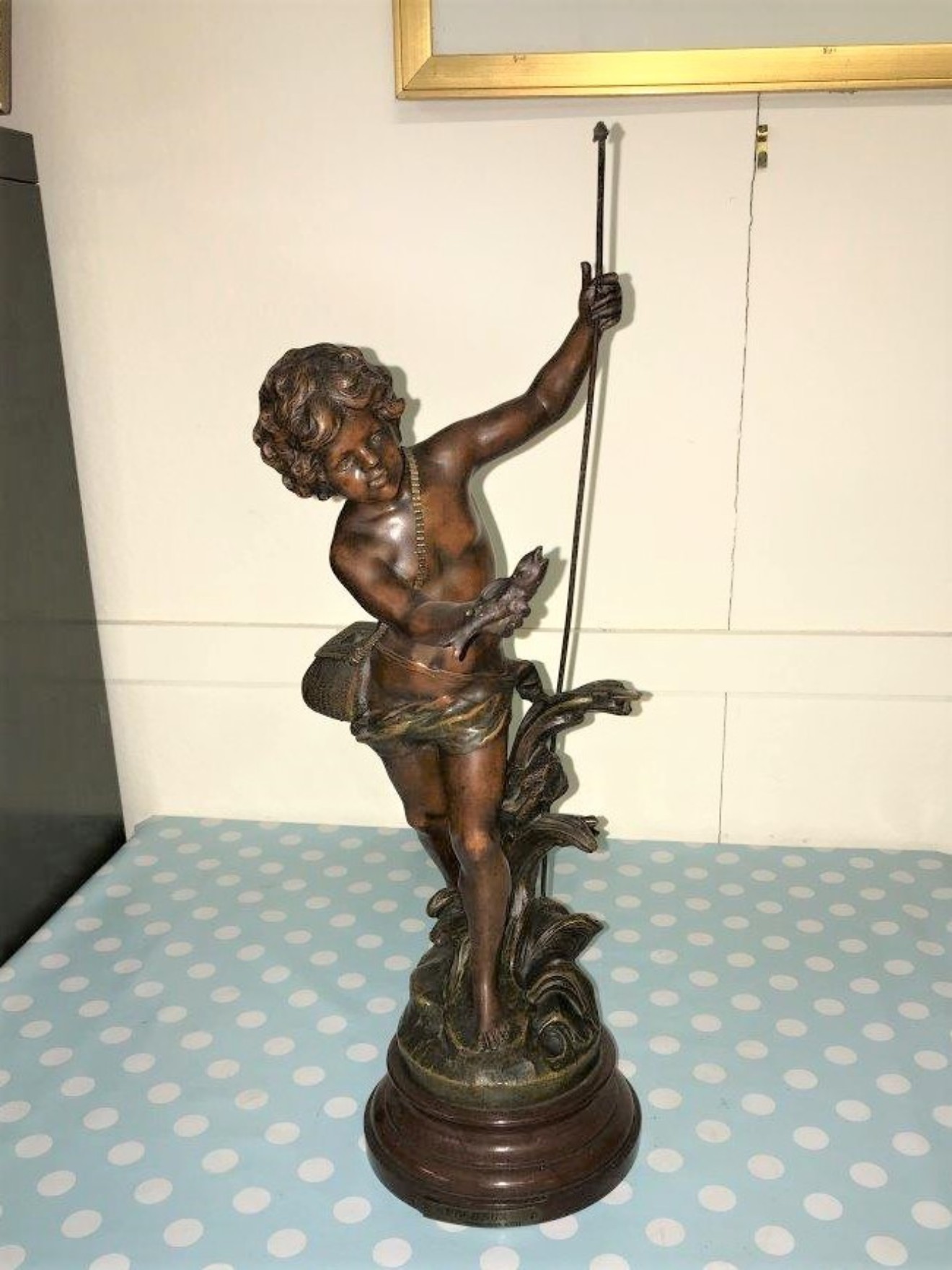 Bronzed Spelter Figure "Pecheur"