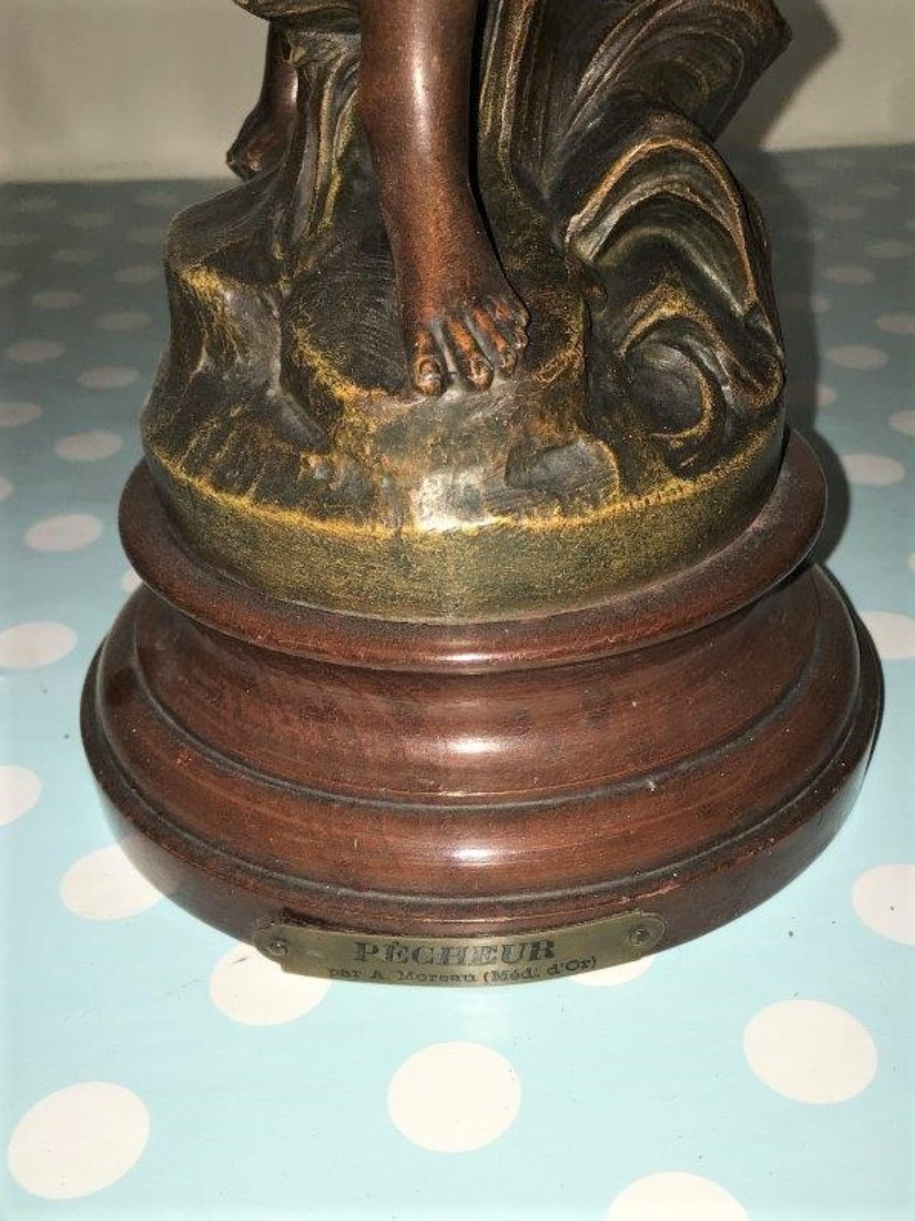 Bronzed Spelter Figure "Pecheur"