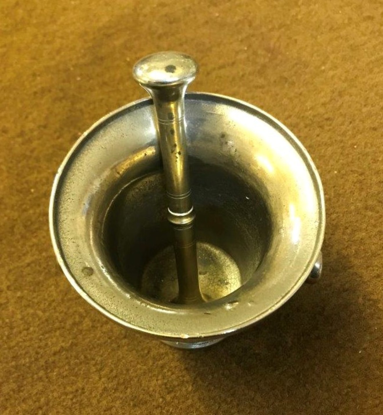 Vintage Brass Mortar and Pestle