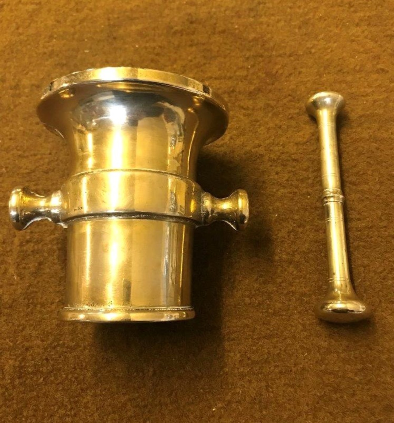 Vintage Brass Mortar and Pestle