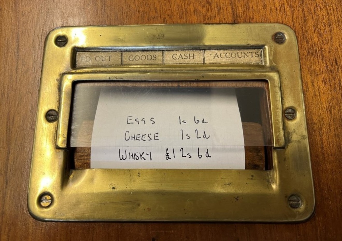 Vintage Mahogany Counter Top Cash Register