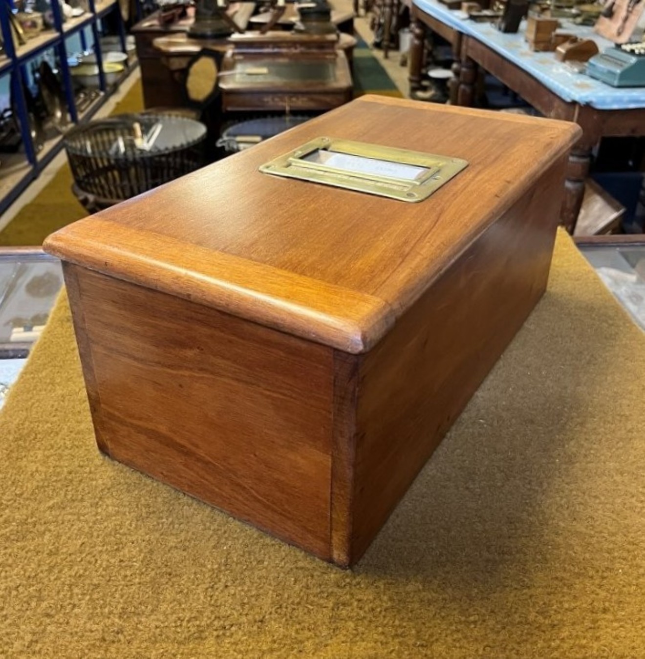 Vintage Mahogany Counter Top Cash Register
