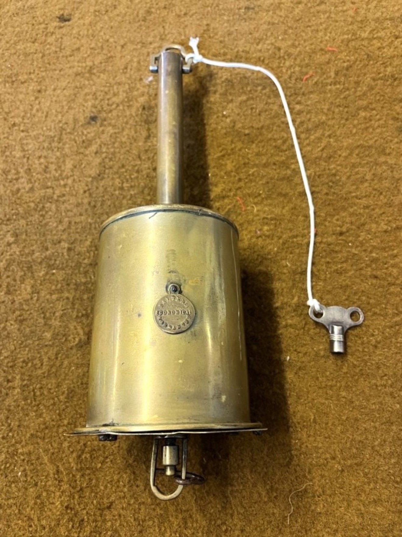 Antique Brass Spit Jack "Salter's Economical"