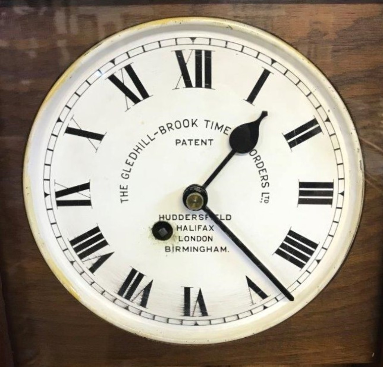 Vintage Gledhill-Brook Time Recorder Clock Original Fusee Movement