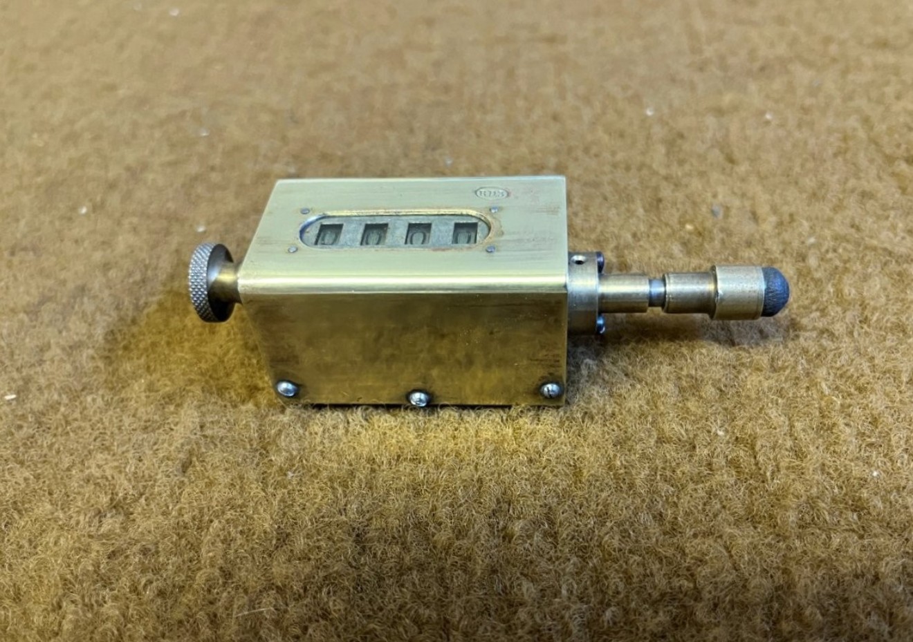 Vintage Hand Held Brass Tachometer