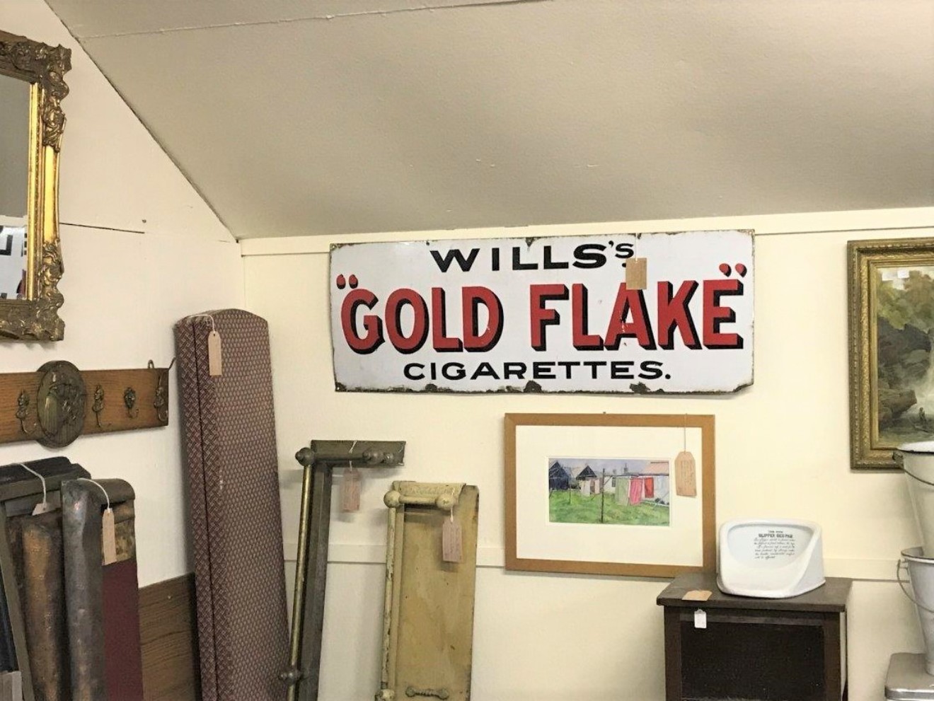 Will's "Gold Flake" Cigarettes Enamel Sign