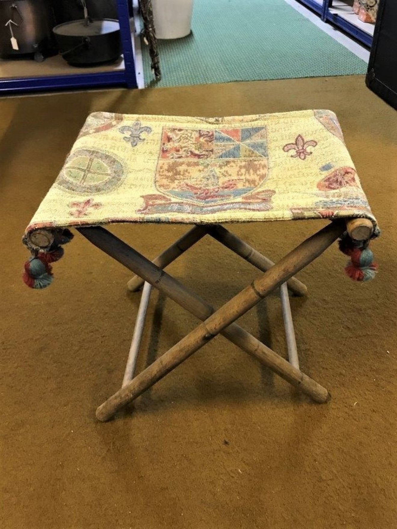 Childs Fabric Topped Folding Stool