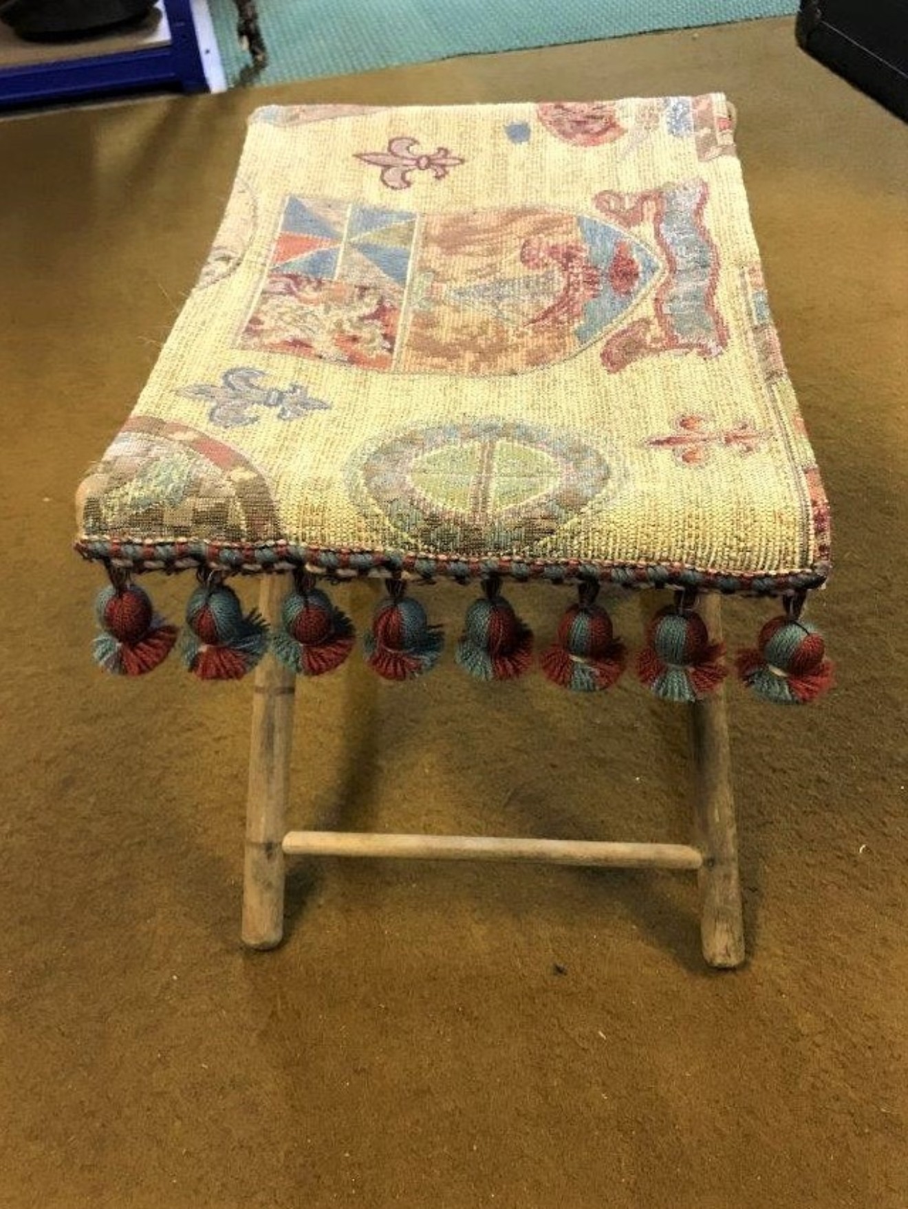 Childs Fabric Topped Folding Stool