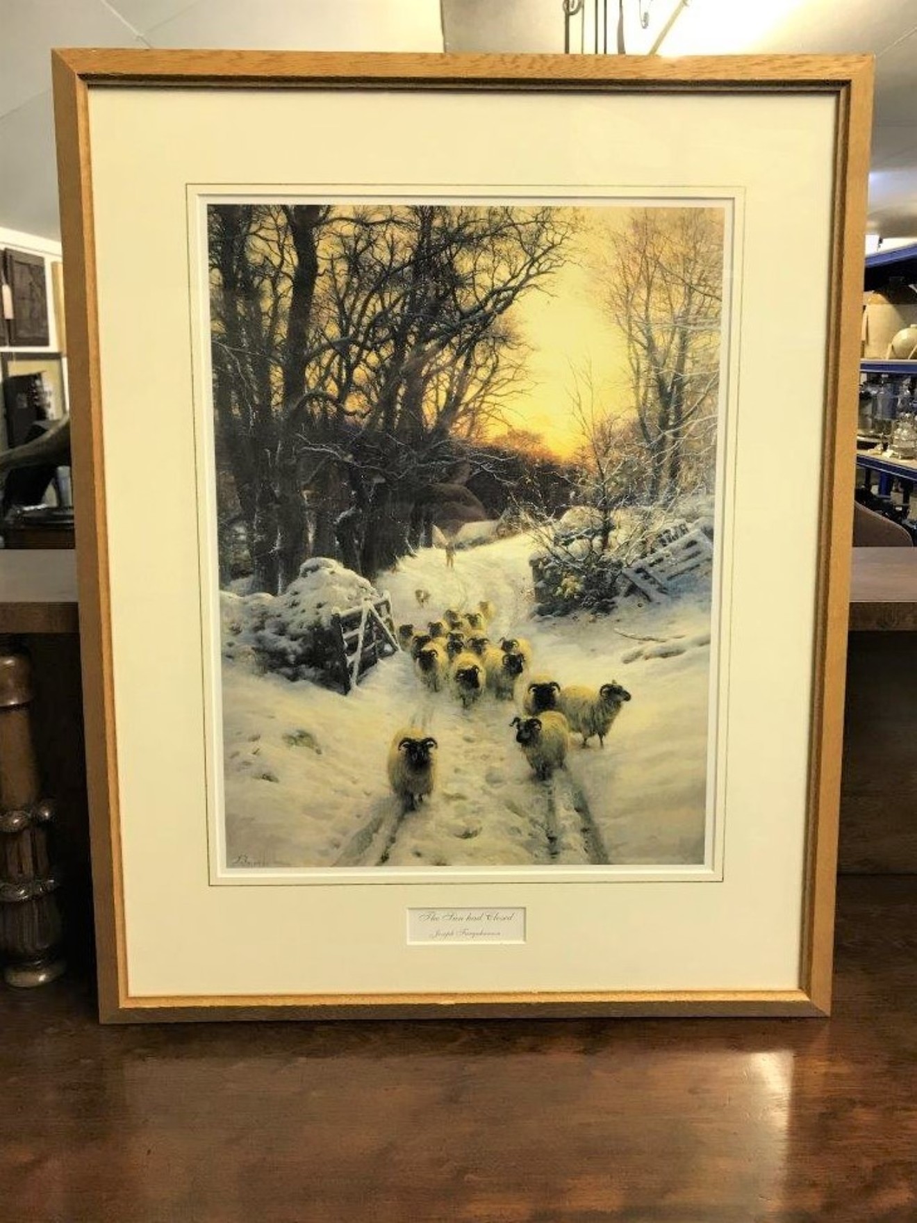 Framed Joseph Farquharson Print﻿ "The Sun Had Closed"