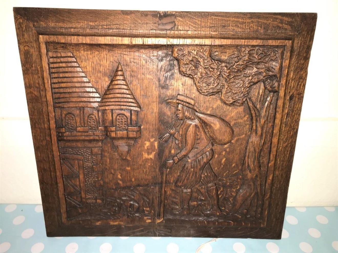 Pair of Flemish Oak Carved Relief Panels